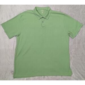 L.L. Bean Polo Shirt Men’s XXL Traditional Fit Green Cotton Short Sleeve